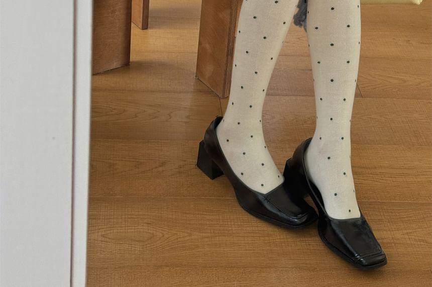 Dotted Opaque Tights Product Image