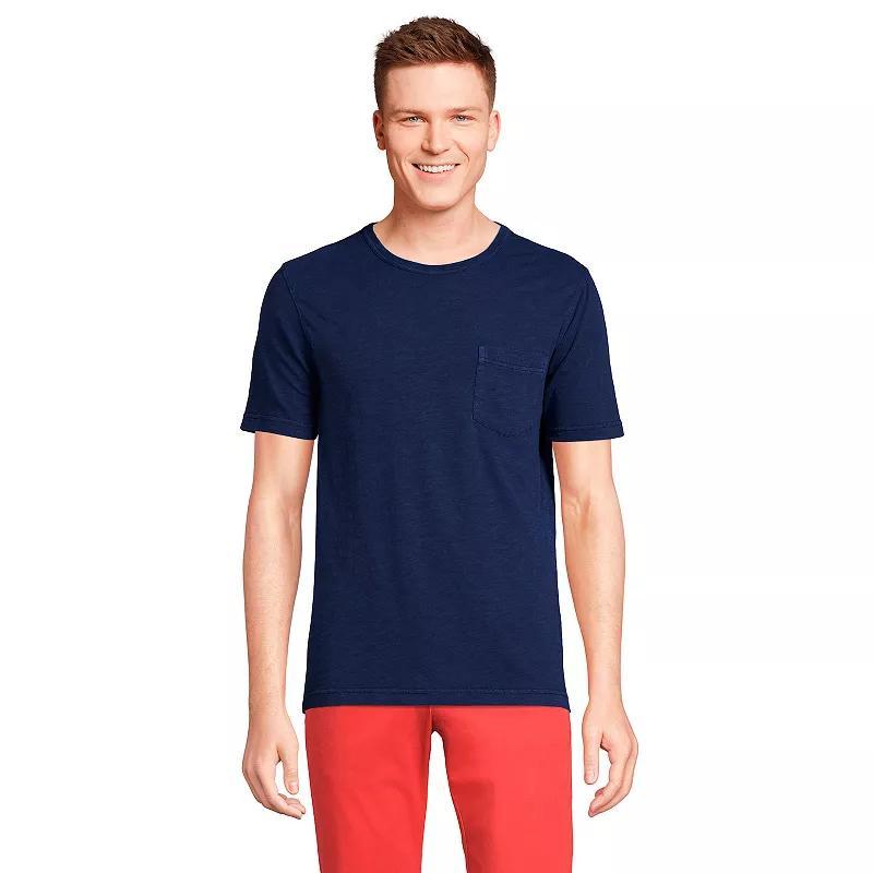 Lands' End Men's Short Sleeve Garment Dye Slub Pocket Tee Product Image