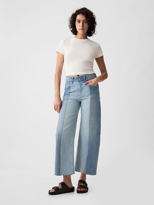 High Rise Stride Wide-Leg Ankle Jeans Product Image