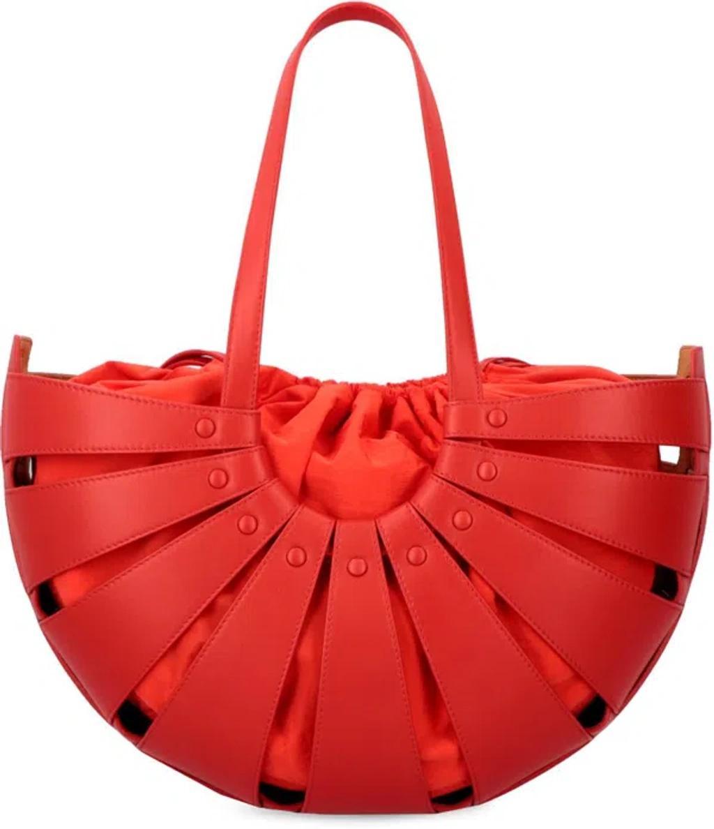 BOTTEGA VENETA Shell Shoulder Bag In Red Product Image