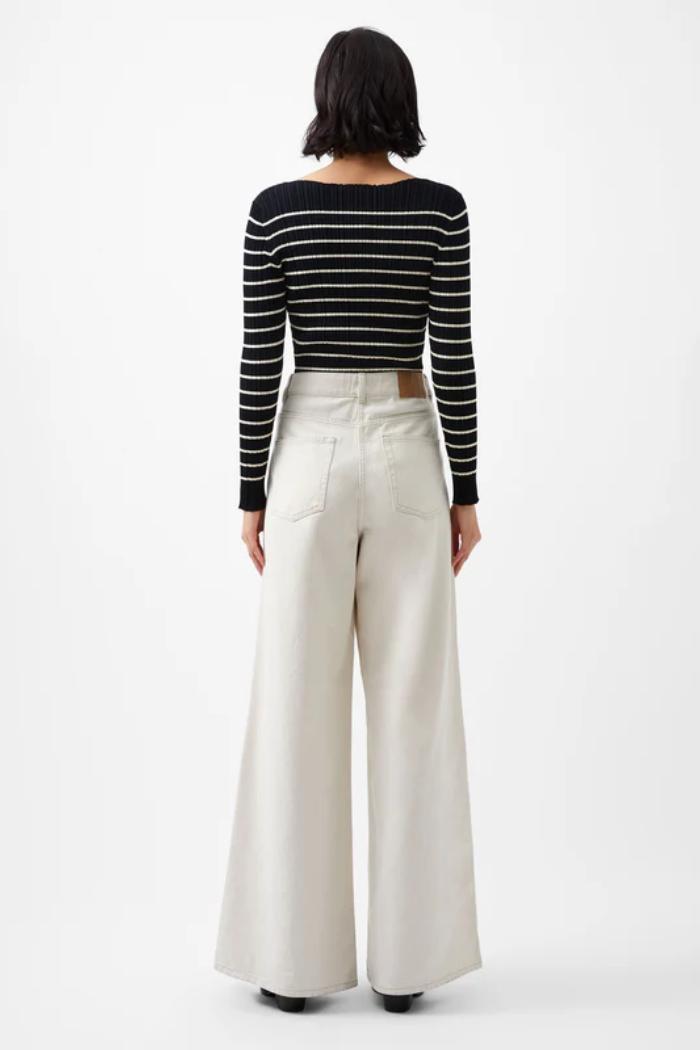 Stripe Crinkle Knit - Black/Classic Cream Product Image