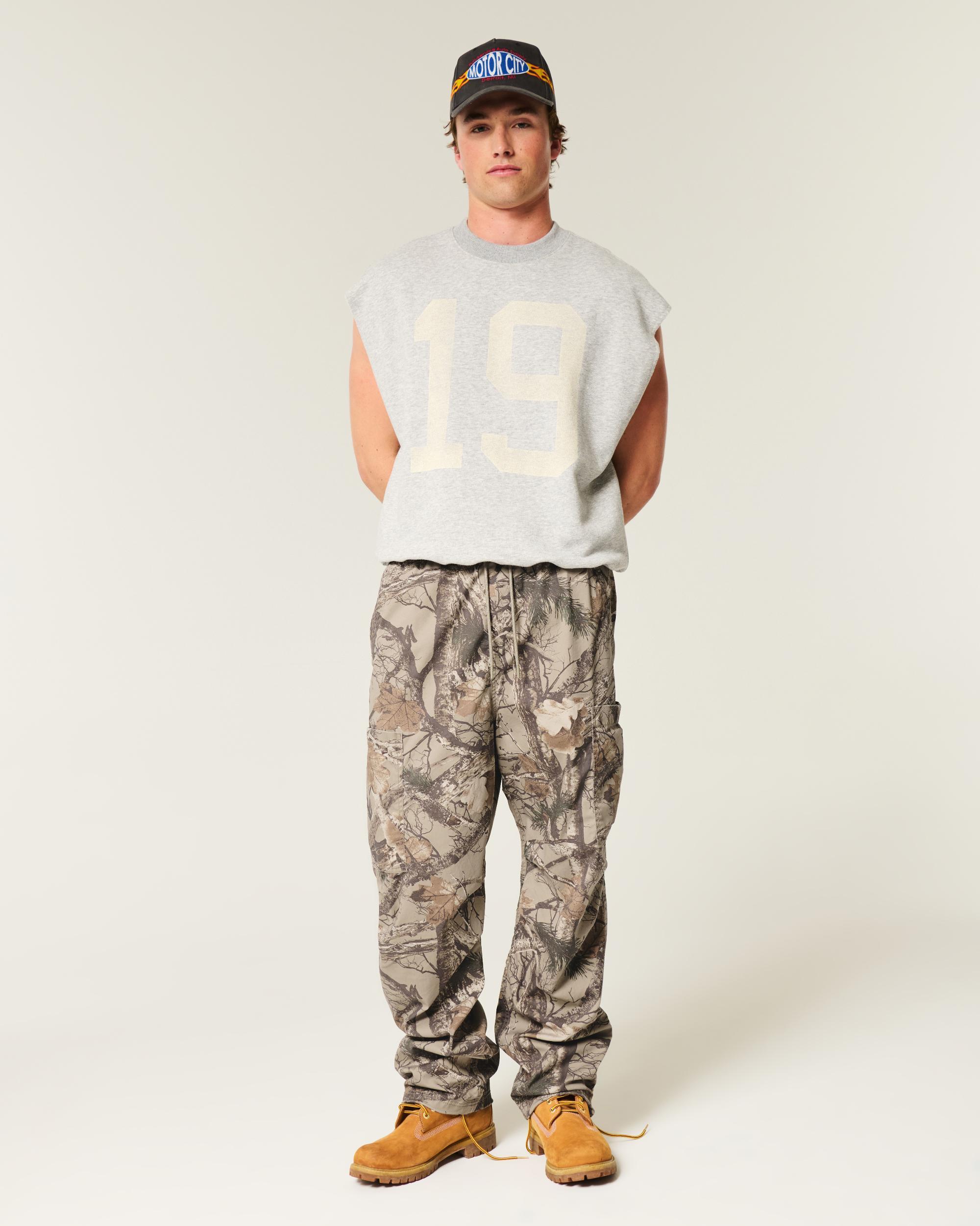 Baggy Pull-On Camo Utility Pants Product Image