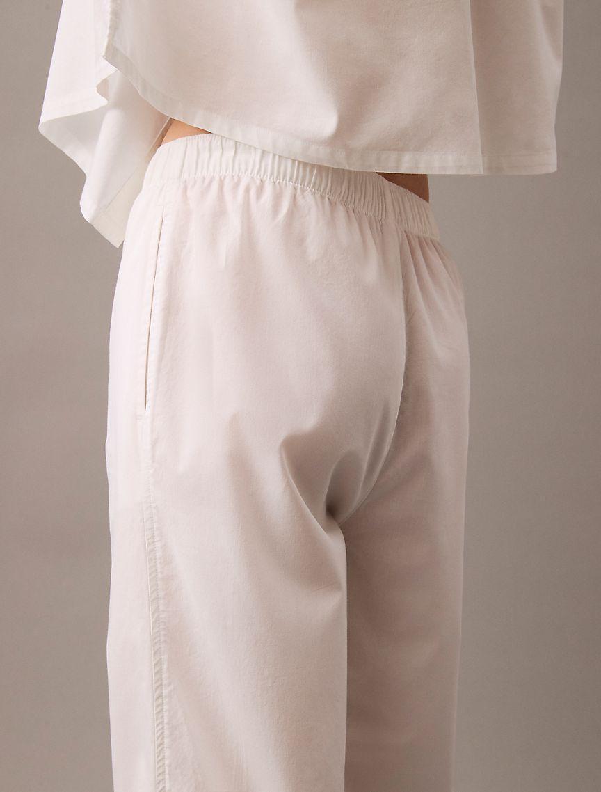 Cotton Poplin Wide Leg Pants Product Image