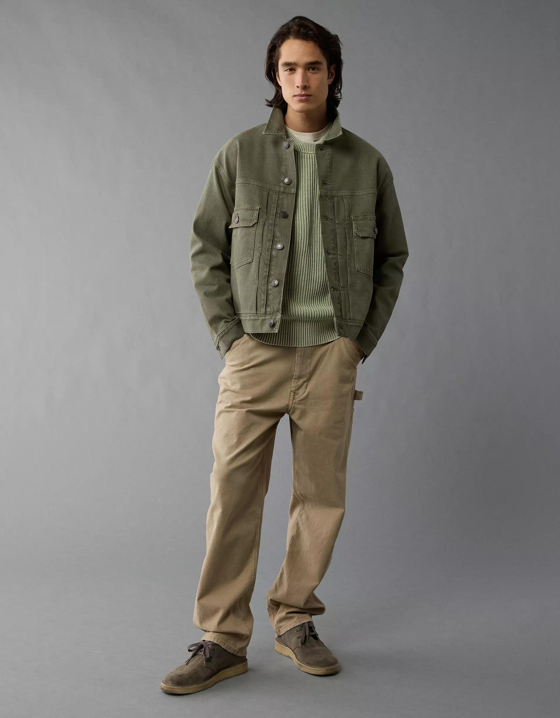 AE Weekend Button-Up Sweater Polo Shirt Product Image