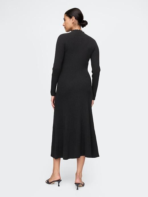 CashSoft Pleated Rib Maxi Sweater Dress Product Image