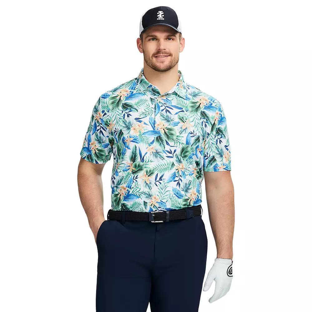 Big & Tall IZOD Swingflex Elite Golf Short Sleeve Polo Shirt, Men's, Size: XXL Tall, Bright White Floral Product Image