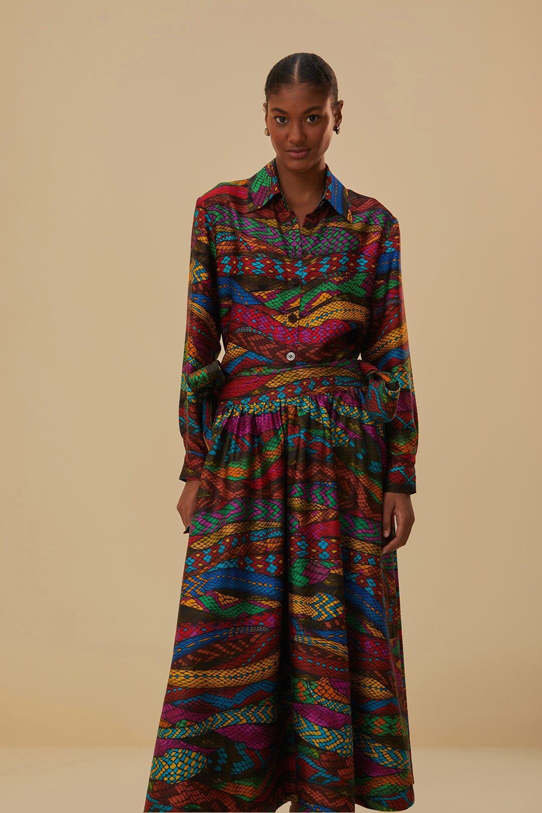 Multicolor Mirage Midi Skirt Product Image