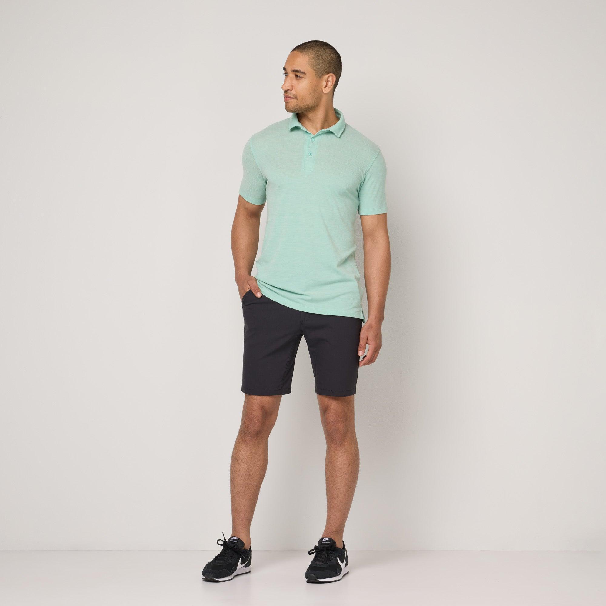 Merino Wool Stretch Tech Shorts | Black Product Image