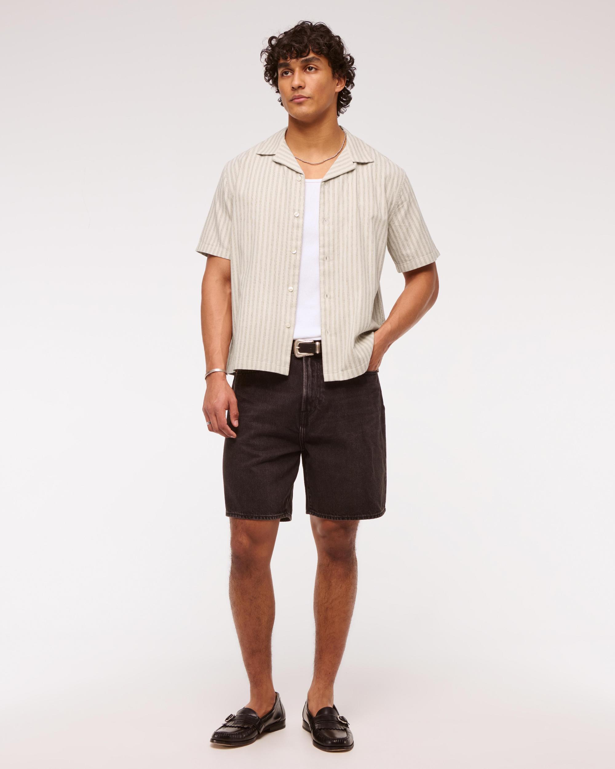 Camp Collar Summer Linen-Blend Shirt Product Image