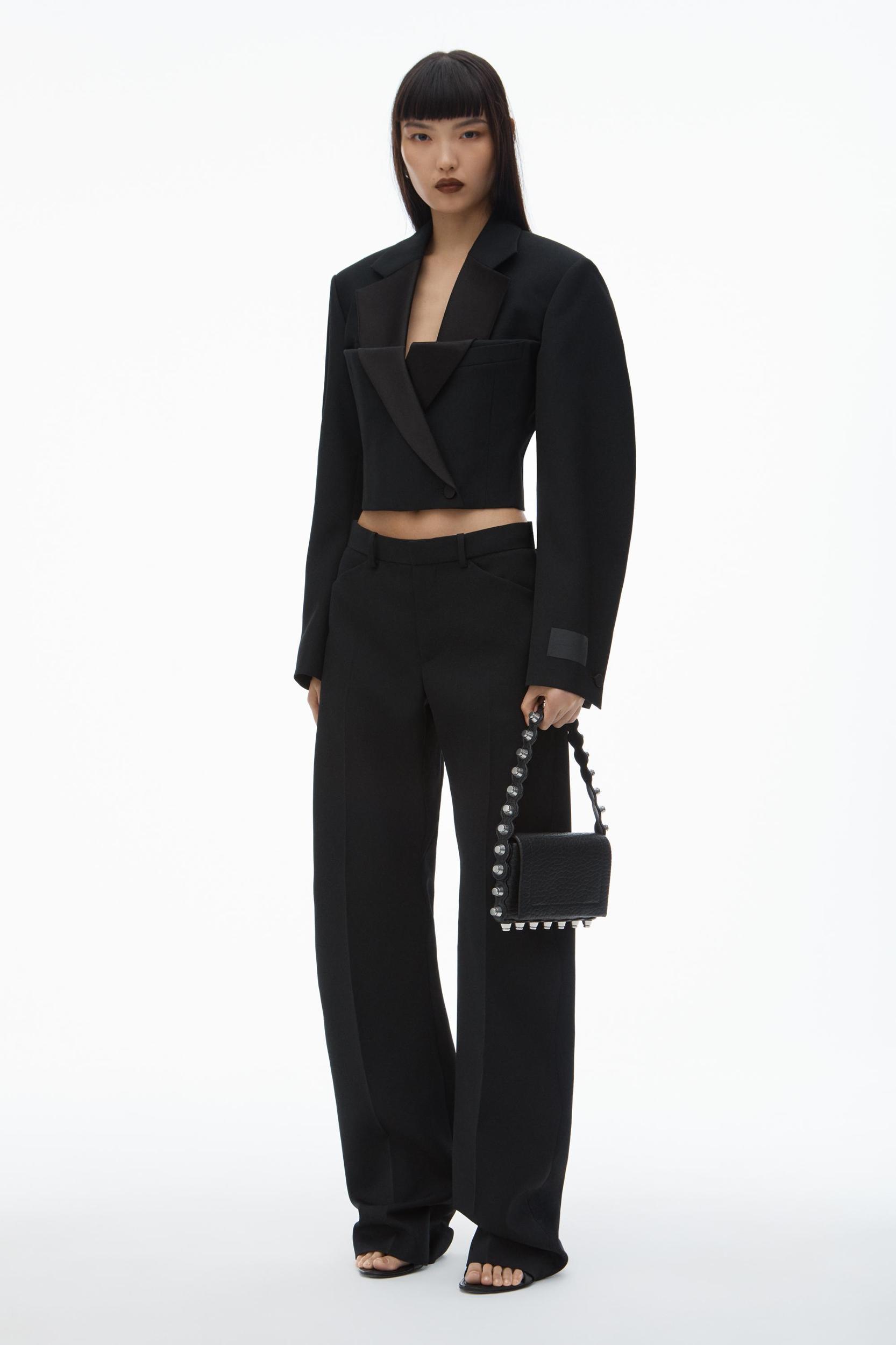 Double-breasted Tuxedo Cropped Blazer Product Image