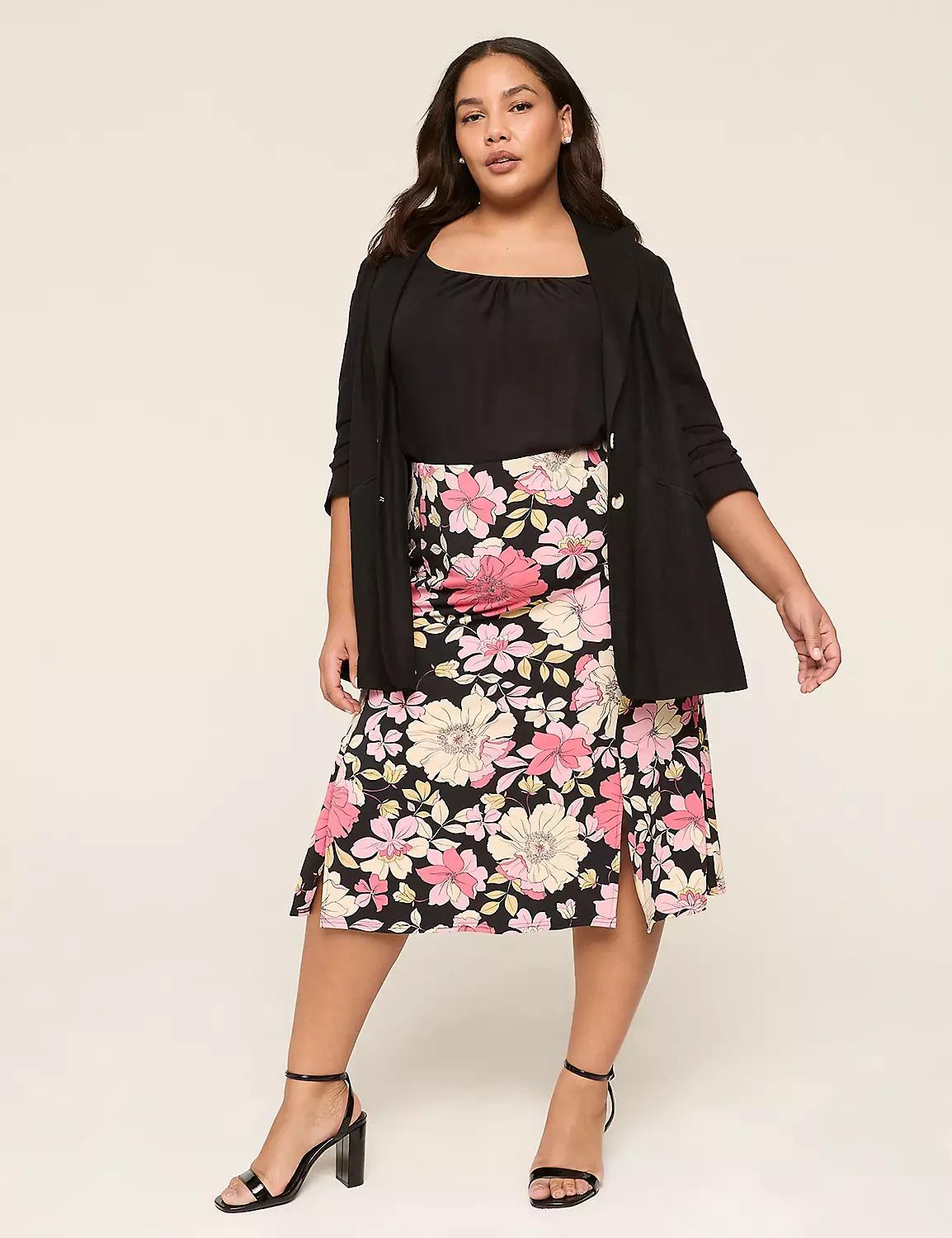 Matte Jersey Midi Skirt Product Image