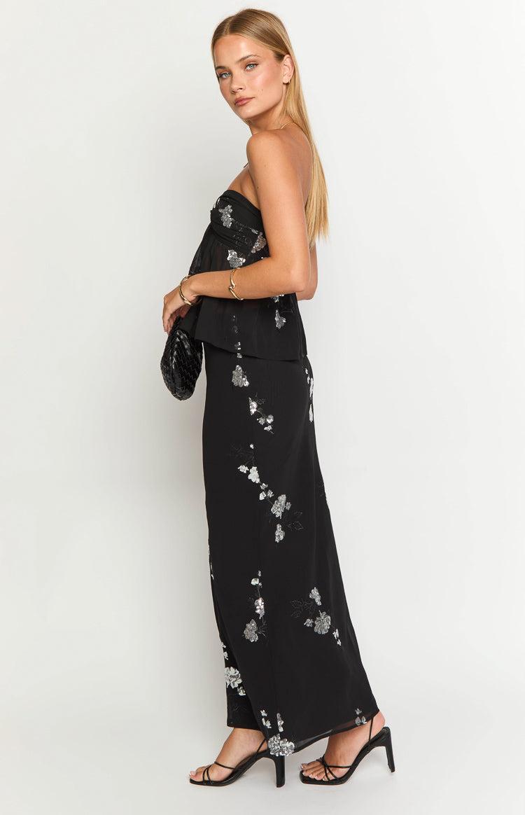 Shyla Black Maxi Skirt Product Image