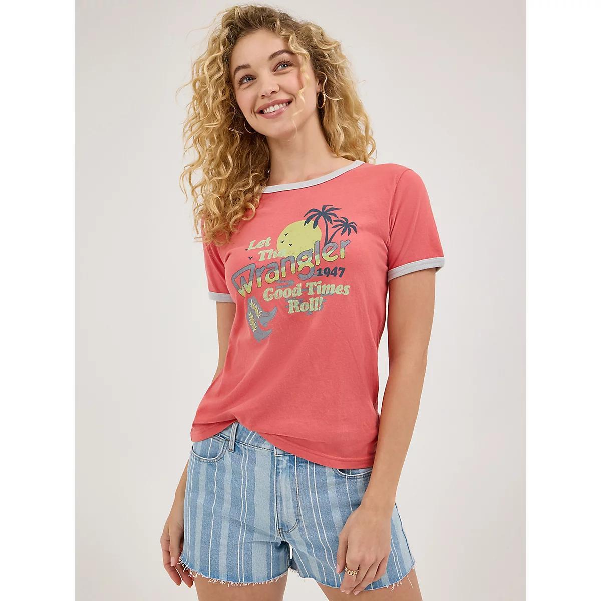 Women's Tranquil Ringer Tee | Women's TOPS | Wrangler® Product Image