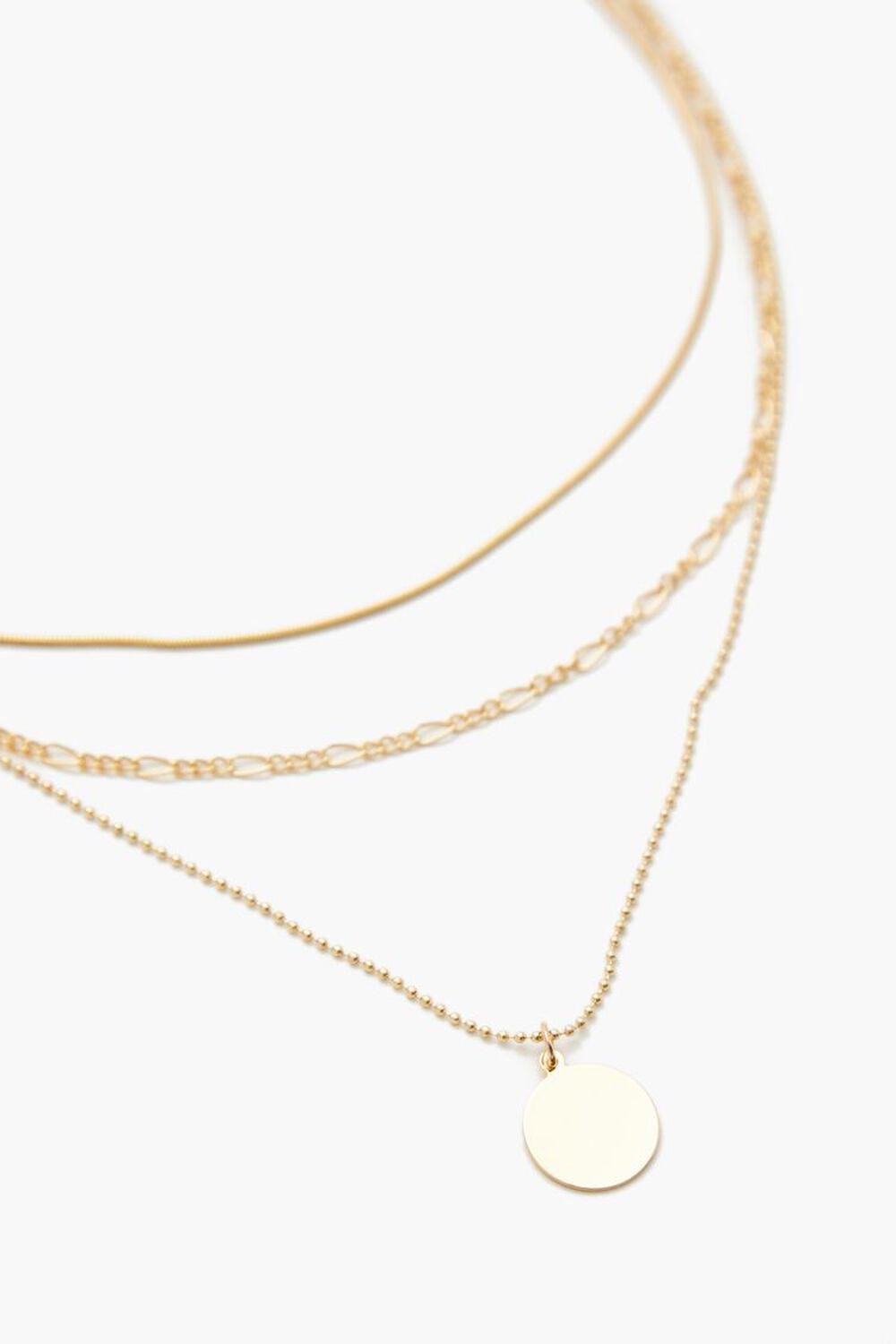 Disc Pendant Layered Necklace | Forever 21 Product Image