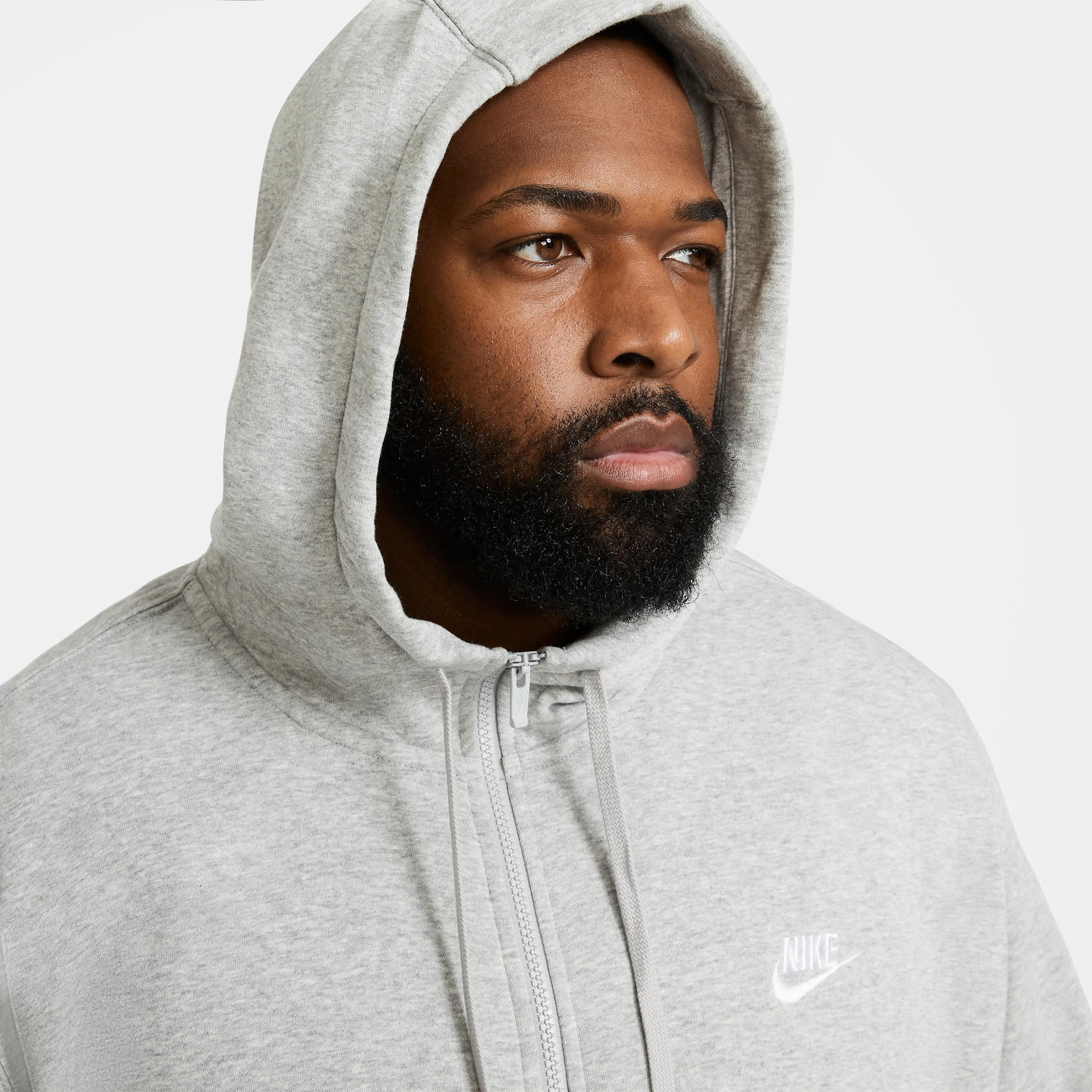 Mens Nike Sportswear Club Fleece Full-Zip Hoodie | BV2645-010 Product Image