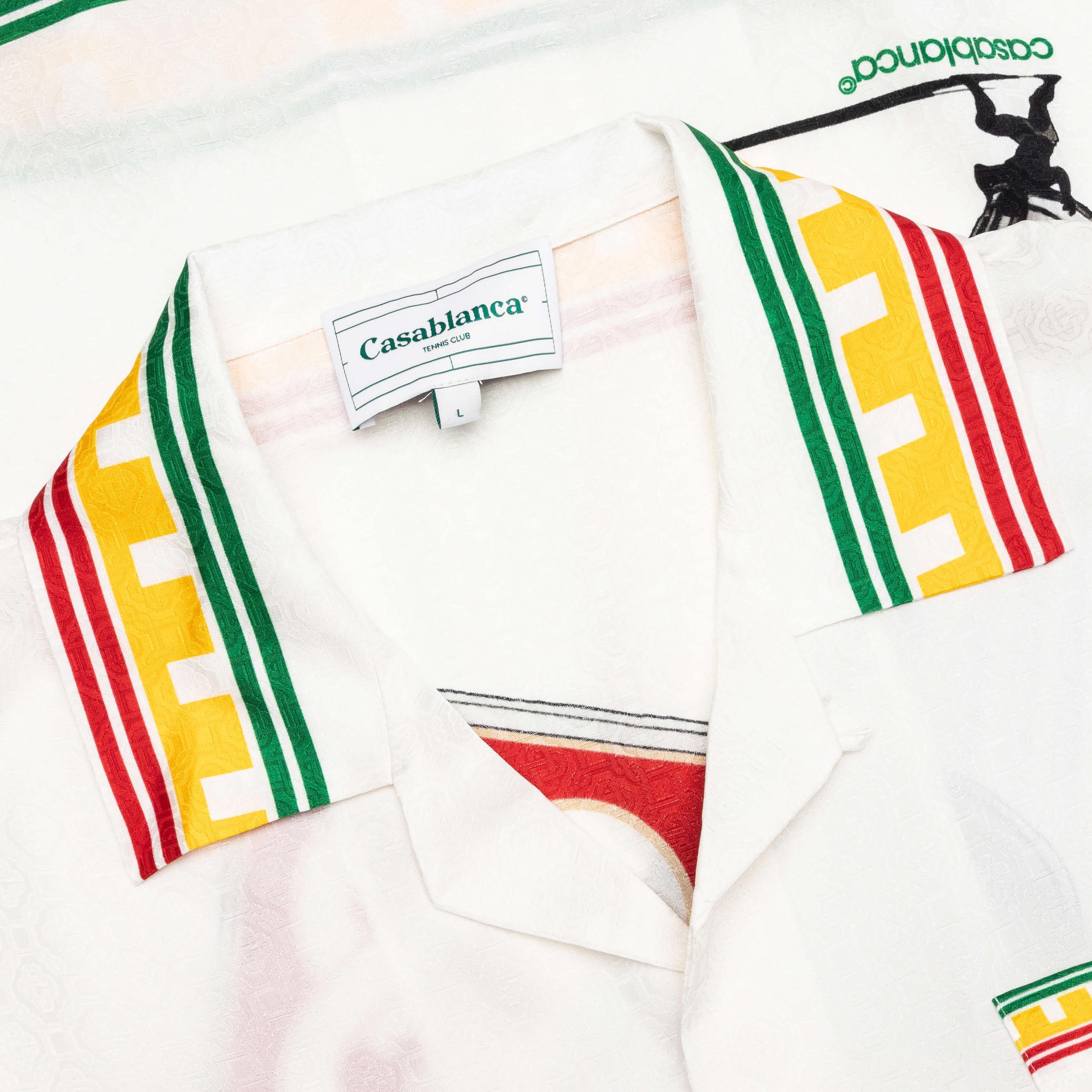 Short Sleeve Cuban Collar Shirt - White Male Product Image