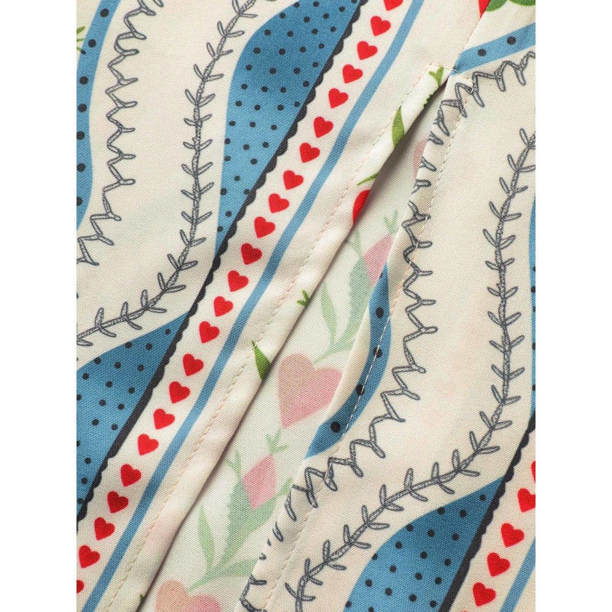 Plus Size Boho Print Split Front Cami Dress Skyblue Women Elegant Slit Non Sleeveless Curvy BloomChic 28/5X Product Image