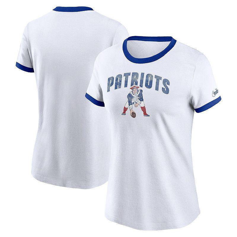 Womens Nike New England Patriots Rewind Ringer T-Shirt Product Image