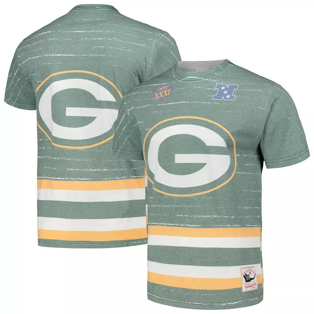 Men's Mitchell & Ness Green Green Bay Packers Jumbotron 3.0 T-Shirt, Size: Large Product Image