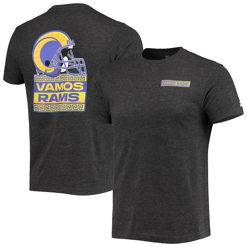 Men's Starter Black Los Angeles Rams Vamos T-Shirt,  Product Image