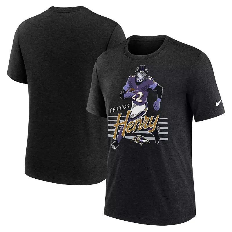 Men's Nike Justin Jefferson Heather Black Minnesota Vikings Player Graphic T-Shirt,  Product Image