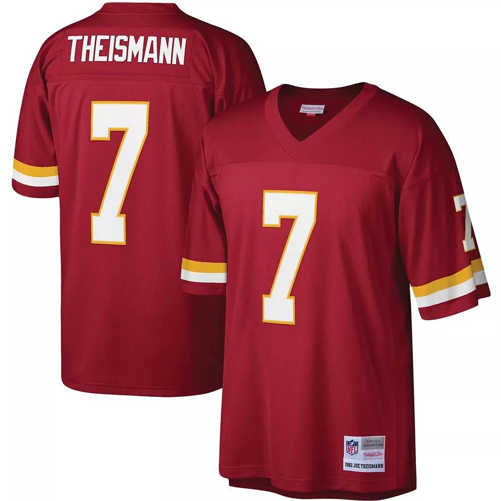 Men's Mitchell & Ness Joe Theismann Burgundy Washington Football Team Legacy Replica Jersey,  Product Image