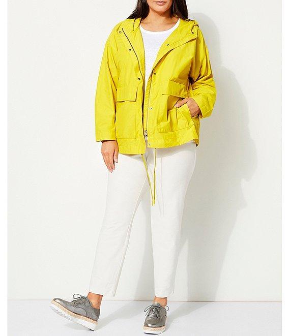 Eileen Fisher Plus Size Washable Stretch Crepe Pull-On Slim Leg Ankle Pants Product Image