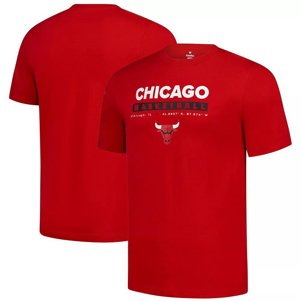 Men's Fanatics  Red Chicago Bulls Location Just Net T-Shirt, Size: 4XL Product Image