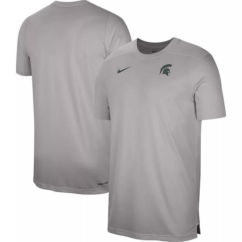 Men's Nike  Heather Gray Kentucky Wildcats Sideline Coaches Performance Top, Size: Medium, Grey Product Image