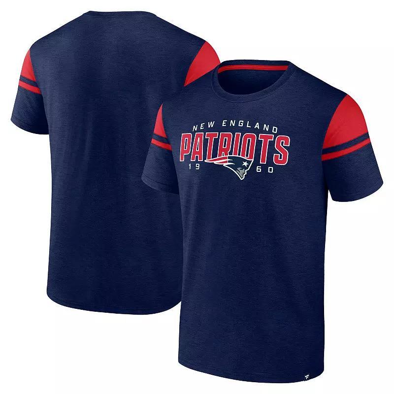 Men's Fanatics Navy New England Patriots Old School Play Slub T-Shirt,  Product Image