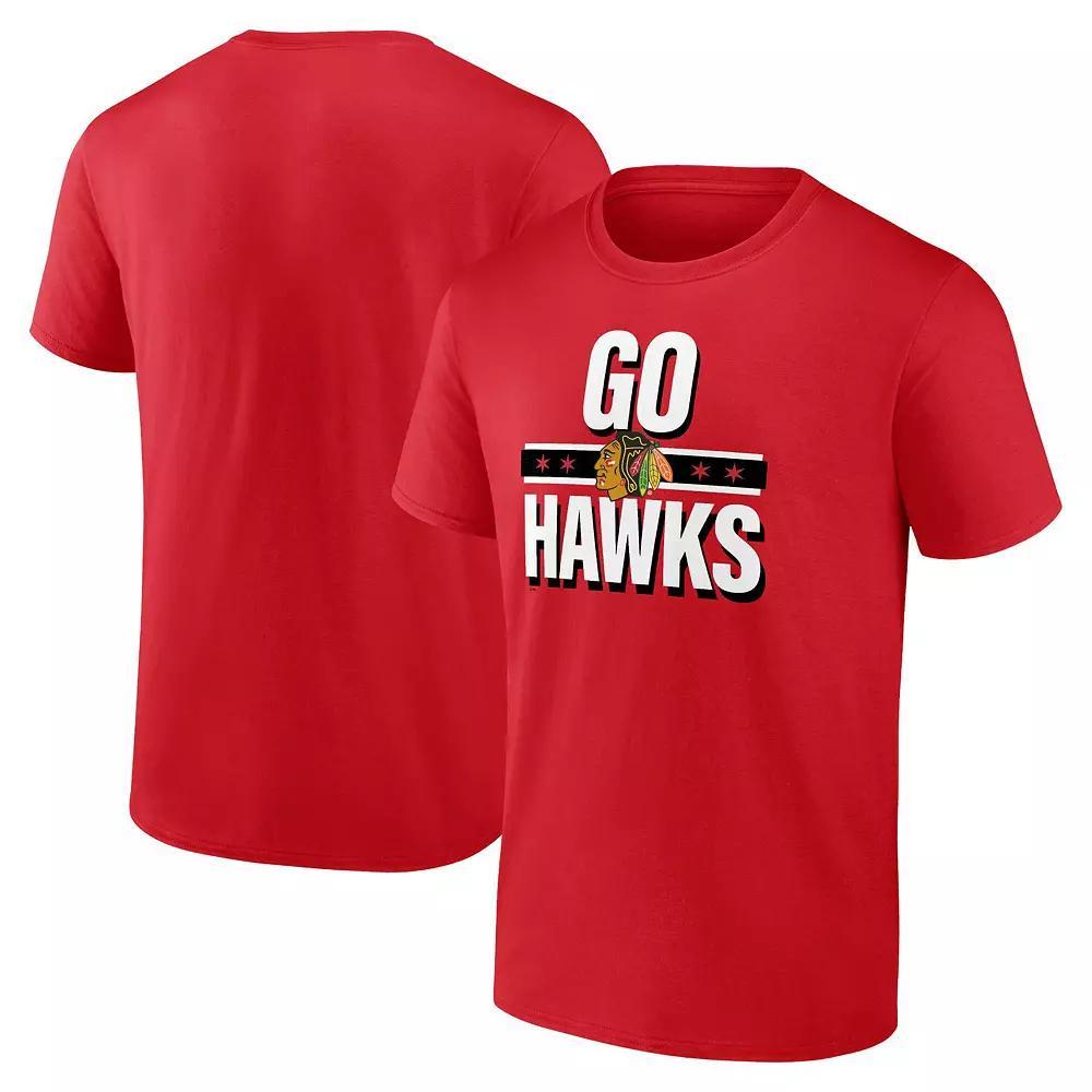 Men's Fanatics Branded Red Chicago Blackhawks Local T-Shirt,  Product Image