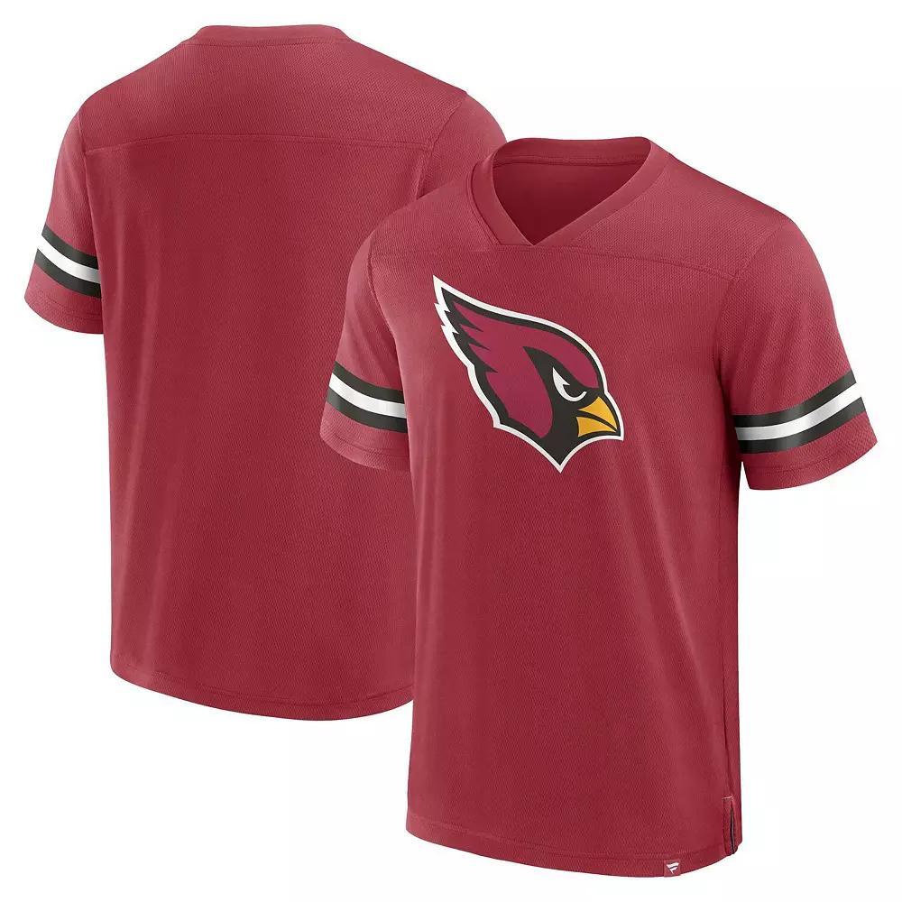 Men's Fanatics Branded Cardinal Arizona Cardinals Jersey Tackle V-Neck T-Shirt,  Product Image