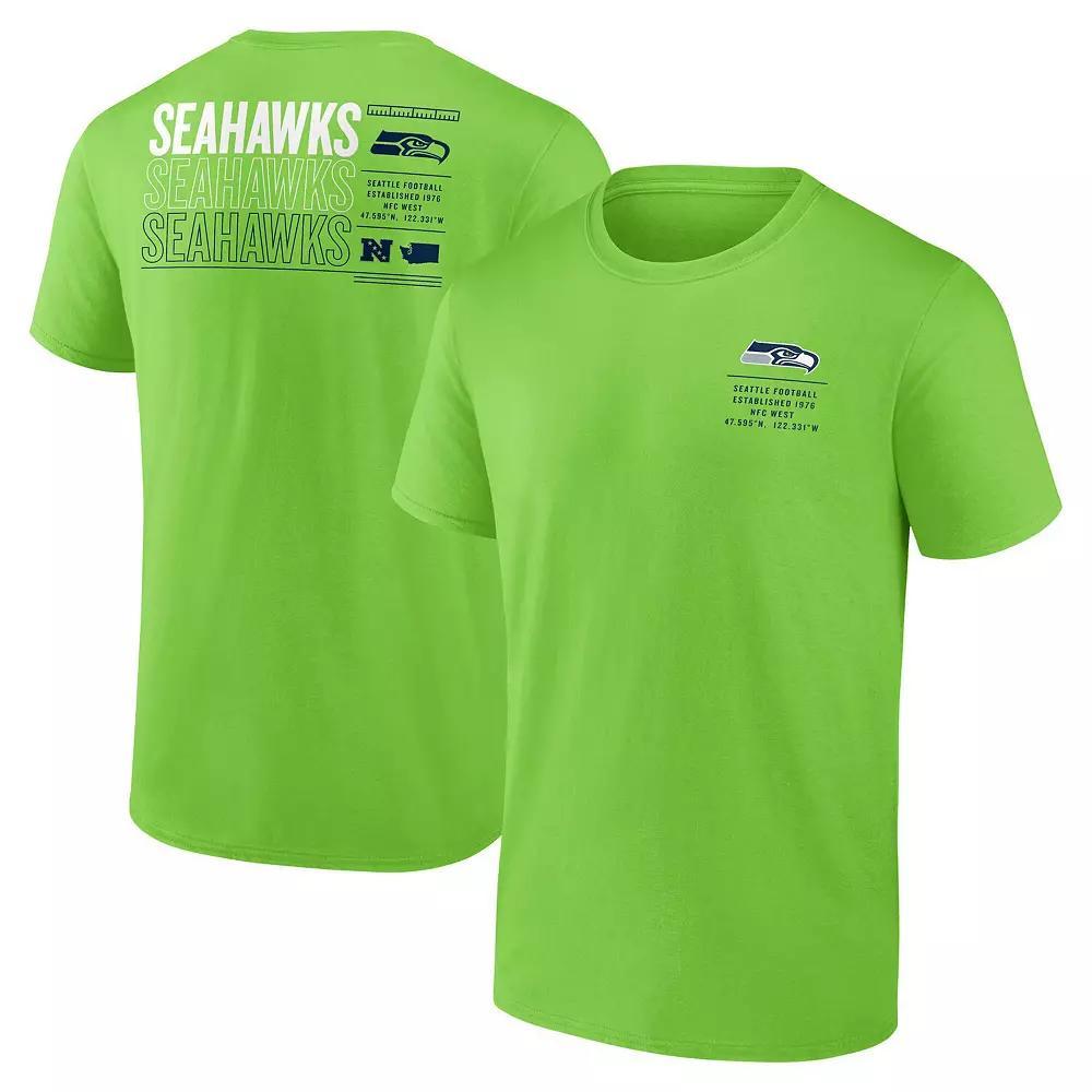 Men's Fanatics Neon Green Seattle Seahawks Repeat Stats T-Shirt, Size: 5XL, Brt Gr Product Image
