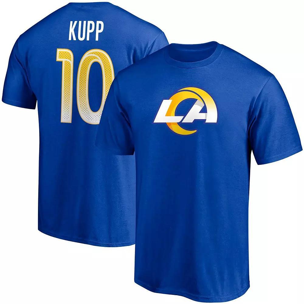 Men's Fanatics Branded Cooper Kupp Royal Los Angeles Rams Player Icon Name & Number T-Shirt, Size: Small, Blue Product Image