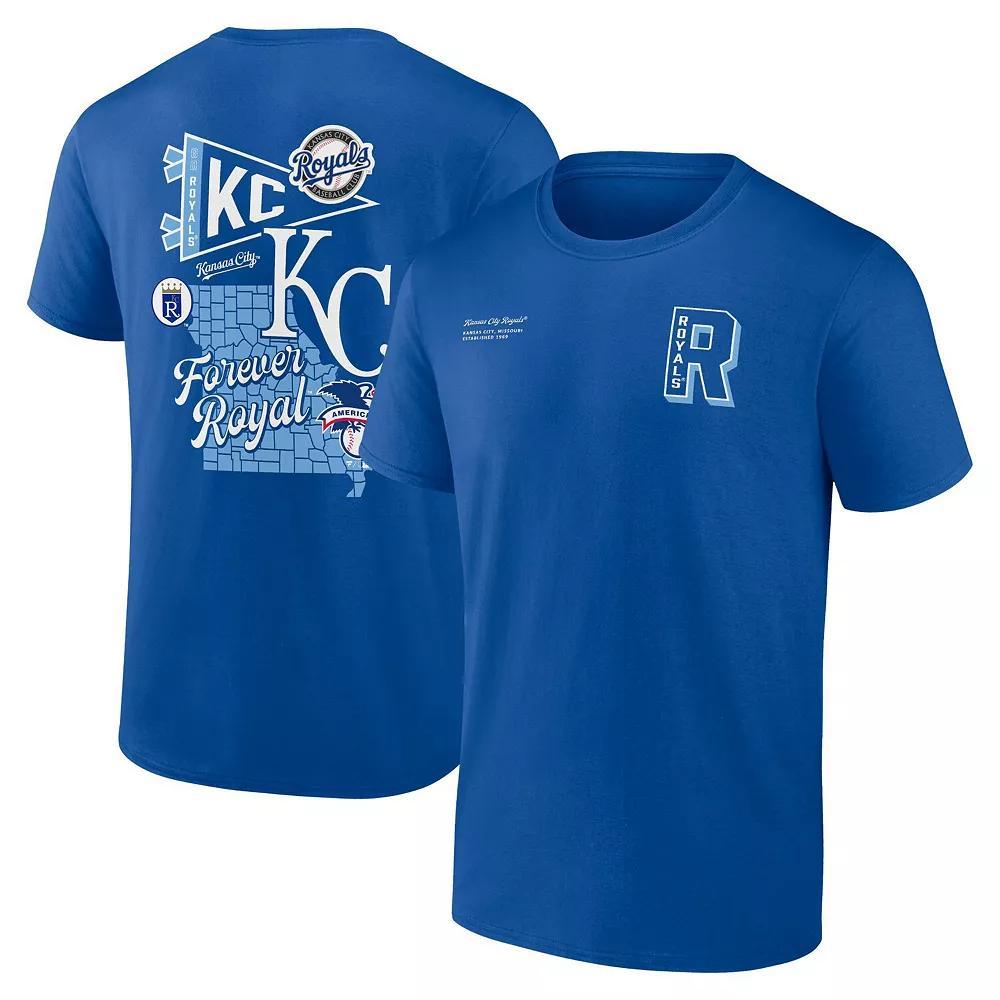 Men's Fanatics Branded Royal Kansas City Royals Split Zone T-Shirt,  Product Image