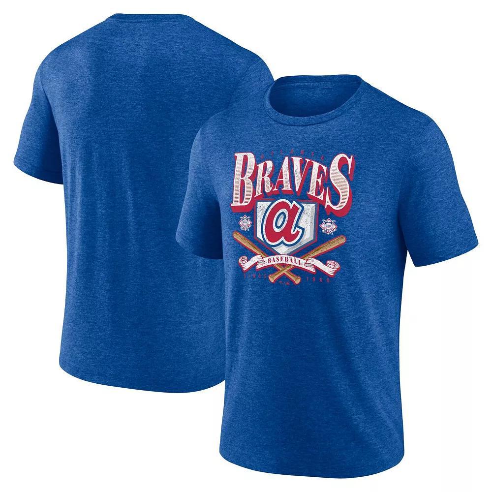 Men's Fanatics Branded Heather Royal Milwaukee Brewers Home Team Tri-Blend T-Shirt,  Product Image