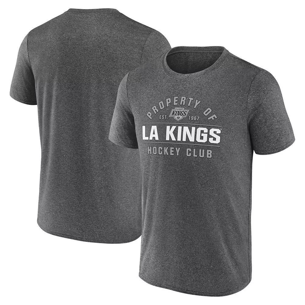 Men's Fanatics Heather Charcoal Los Angeles Kings Property Of T-Shirt,  Product Image
