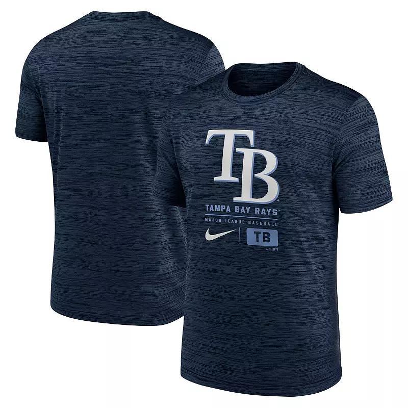 Men's Nike Navy Houston Texans Rewind Logo Tri-Blend T-Shirt,  Product Image