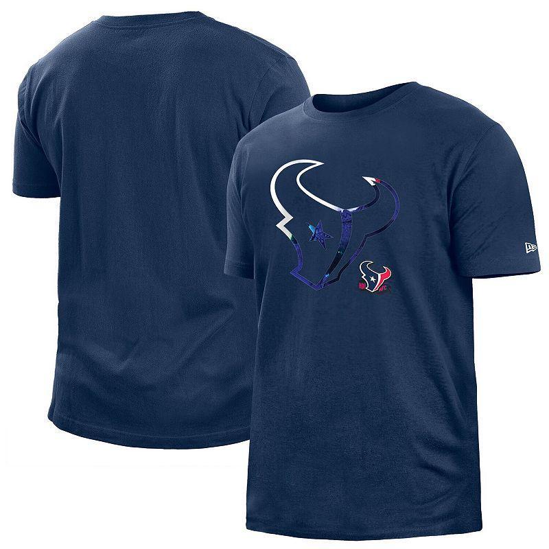 Men's New Era Navy Houston Texans 2022 Sideline Ink Dye T-Shirt, Size: Medium, Blue Product Image