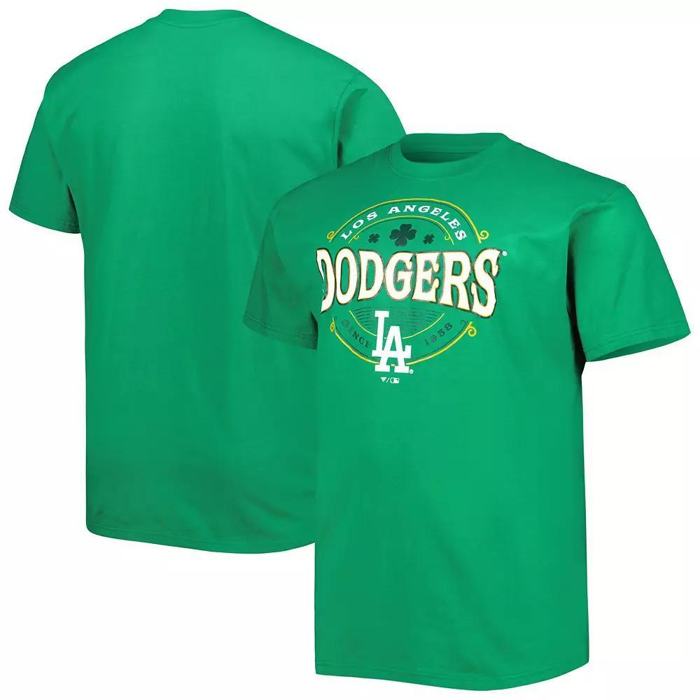 Men's Kelly Green Los Angeles Dodgers Big & Tall Celtic T-Shirt, Size: 3XB Product Image