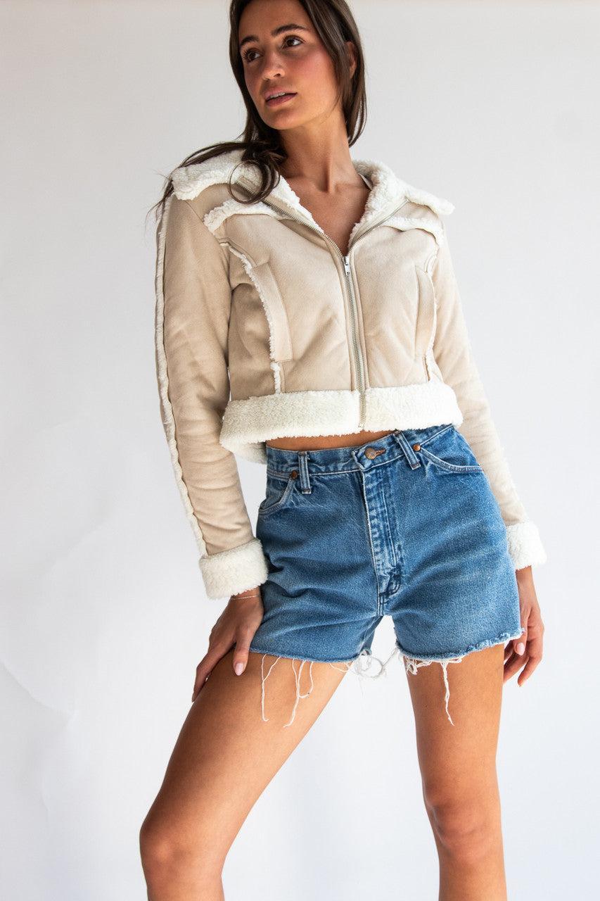 Faux Sherpa Suede Jacket Product Image