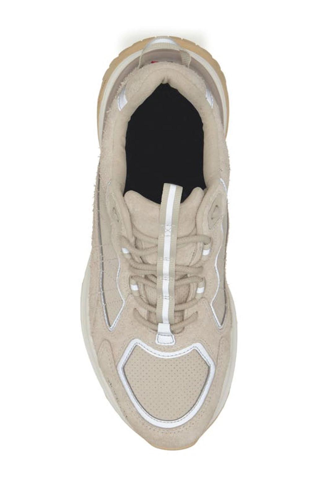 MONCLER Men's Lite Runner Leather Low Top Sneakers In Beige Product Image