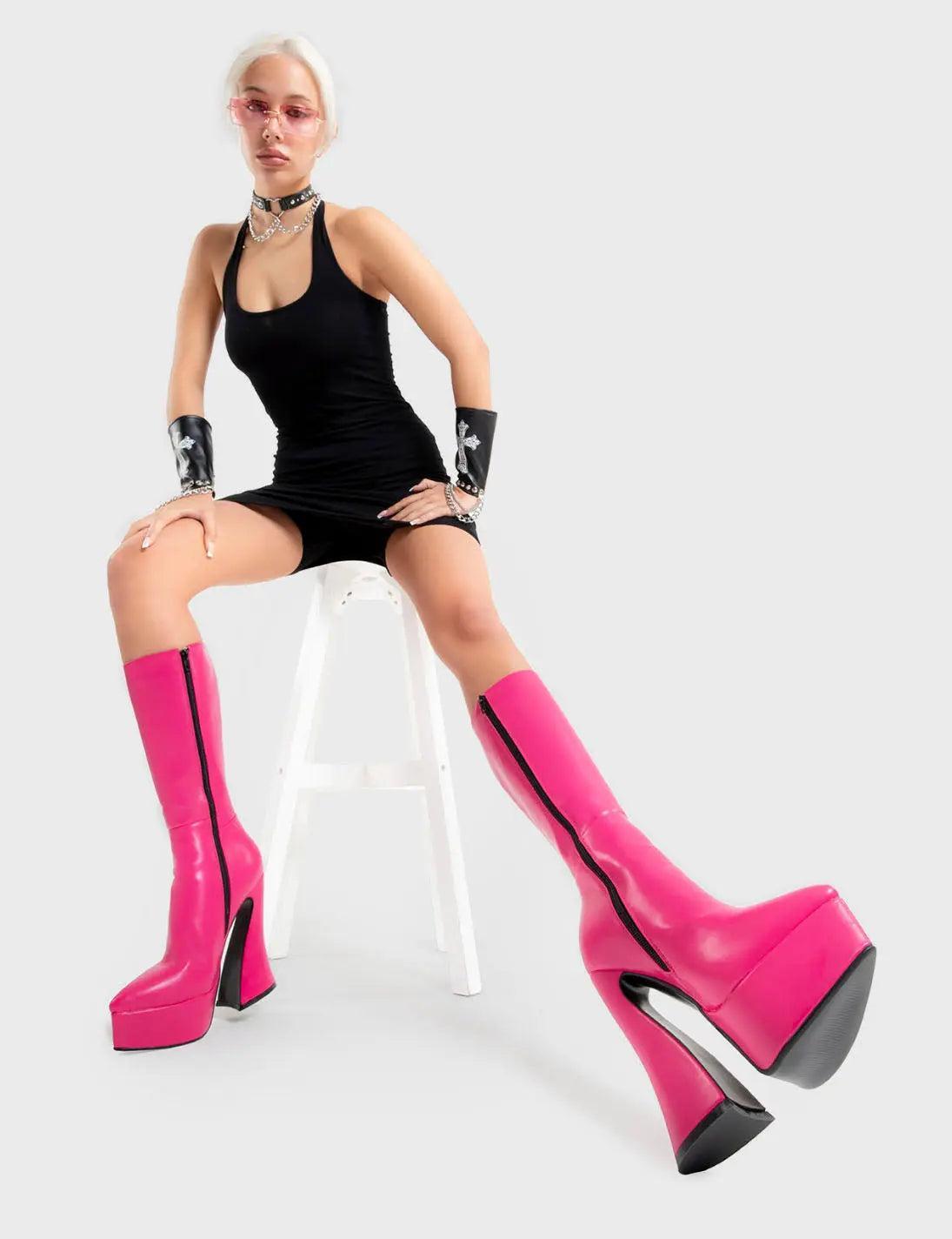 Sketchy Platform Calf Boots Product Image