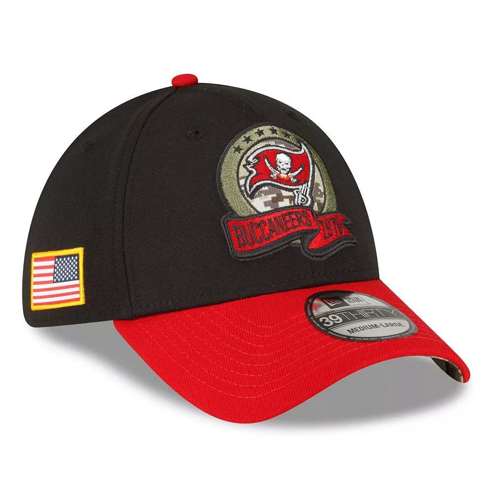 Men's New Era Black Tampa Bay Buccaneers 2022 Salute To Service 39THIRTY Flex Hat, Size: Large/XL Product Image