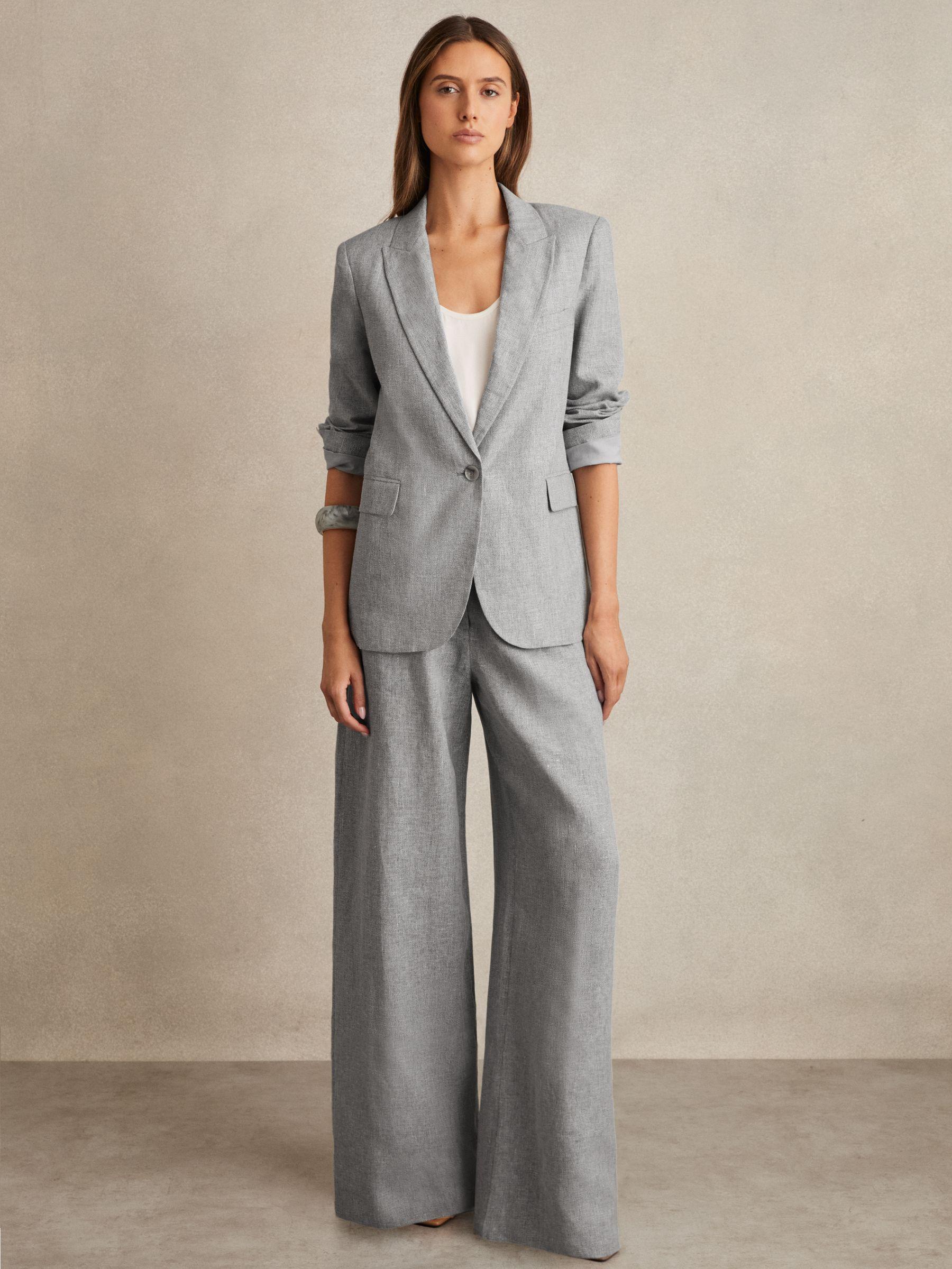 Petite Cotton Craft-Stitch Shirred Midi Dress in Khaki Product Image