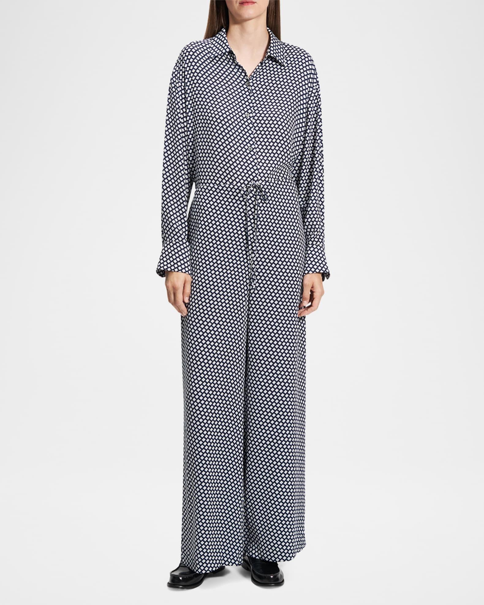 Geometric Drawstring Pull-On Pants Product Image