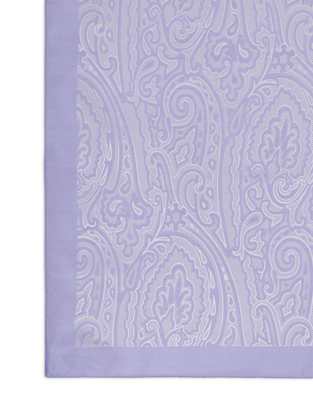 ETRO Jacquard Silk Pocket Square In Purple Product Image