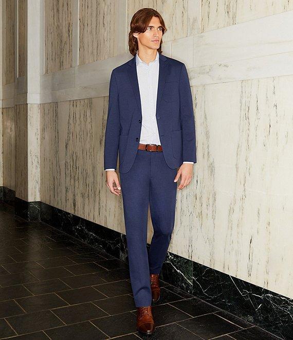Murano Wardrobe Essentials Alex Slim-Fit Knit Flat-Front Suit Separates Dress Pants Product Image