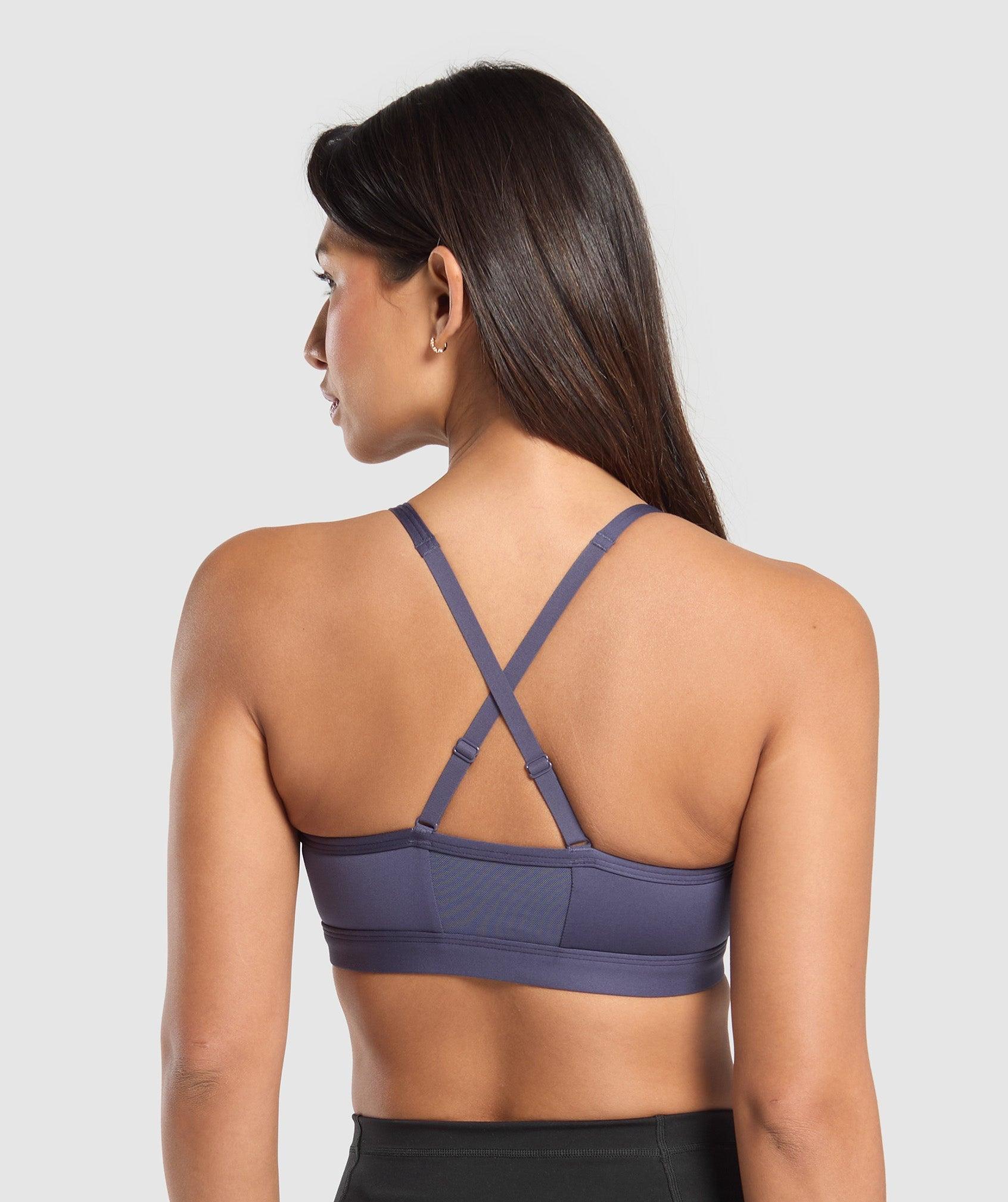 Gymshark Ruched Sports Bra - Weighted Purple Female Product Image