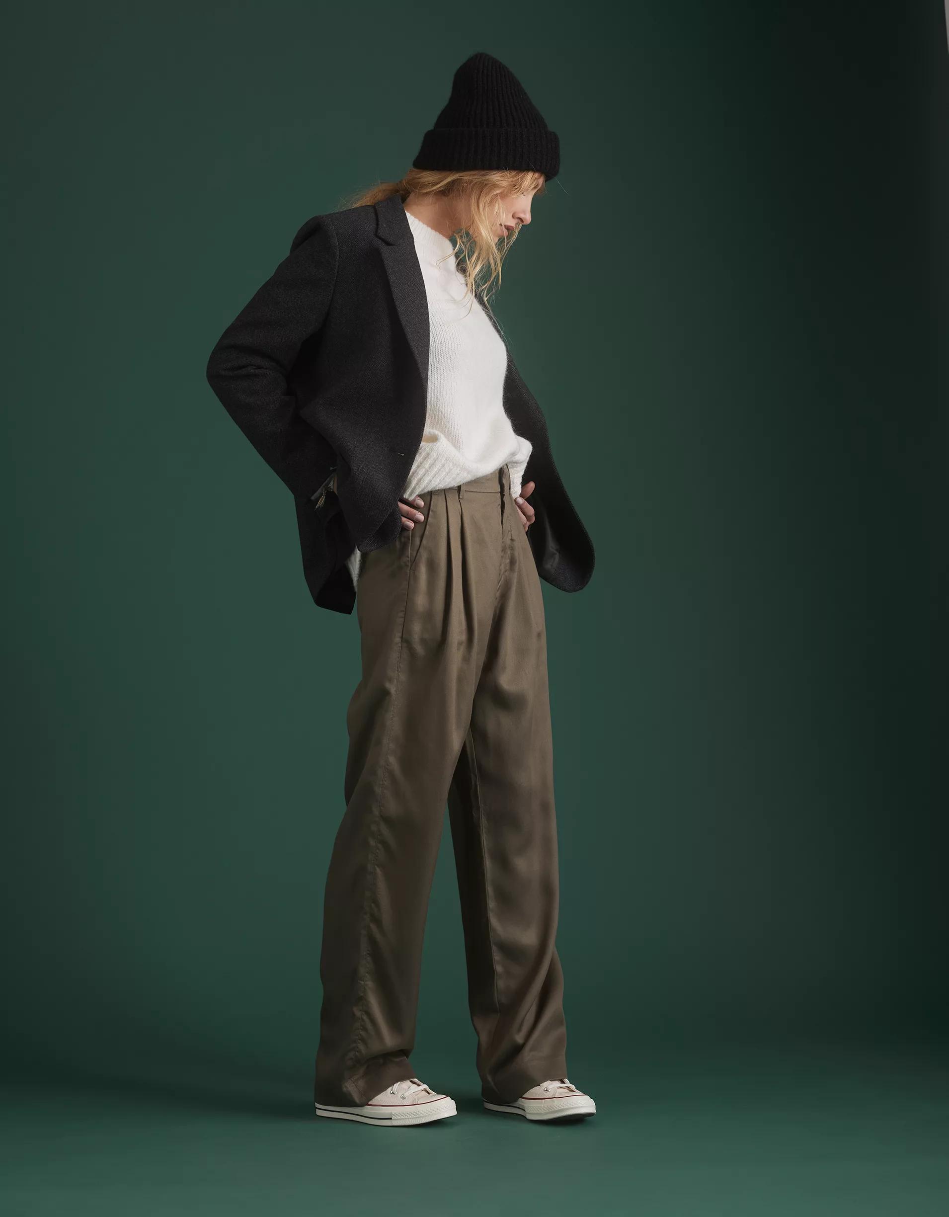 AE77 Premium Pleated Trouser Pant Product Image